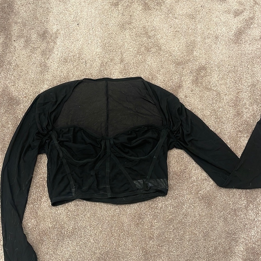 Womens mesh crop top